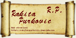 Rakita Purković vizit kartica